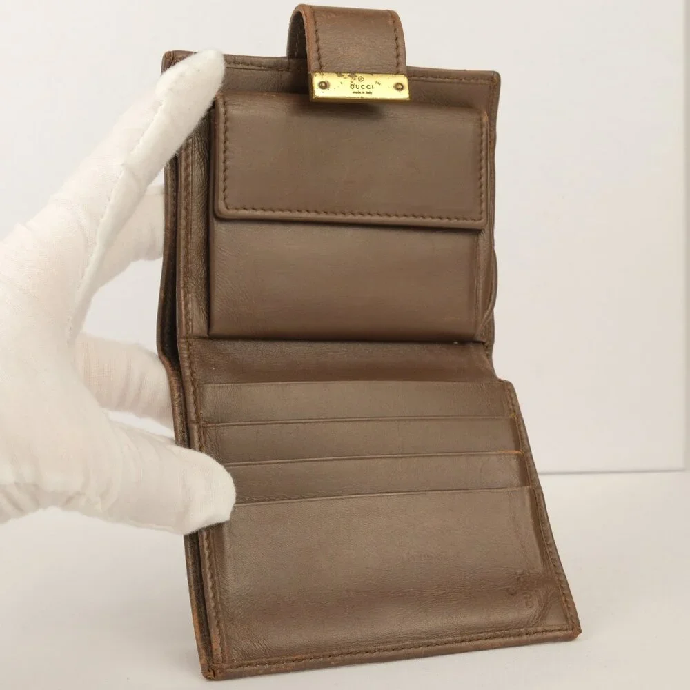 Gucci GG Canvas Monogram Bifold Wallet, Brown/Tan